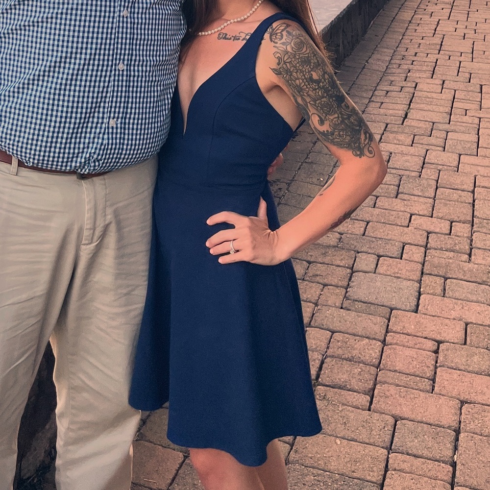 Lulu's Navy Blue Mini Dress